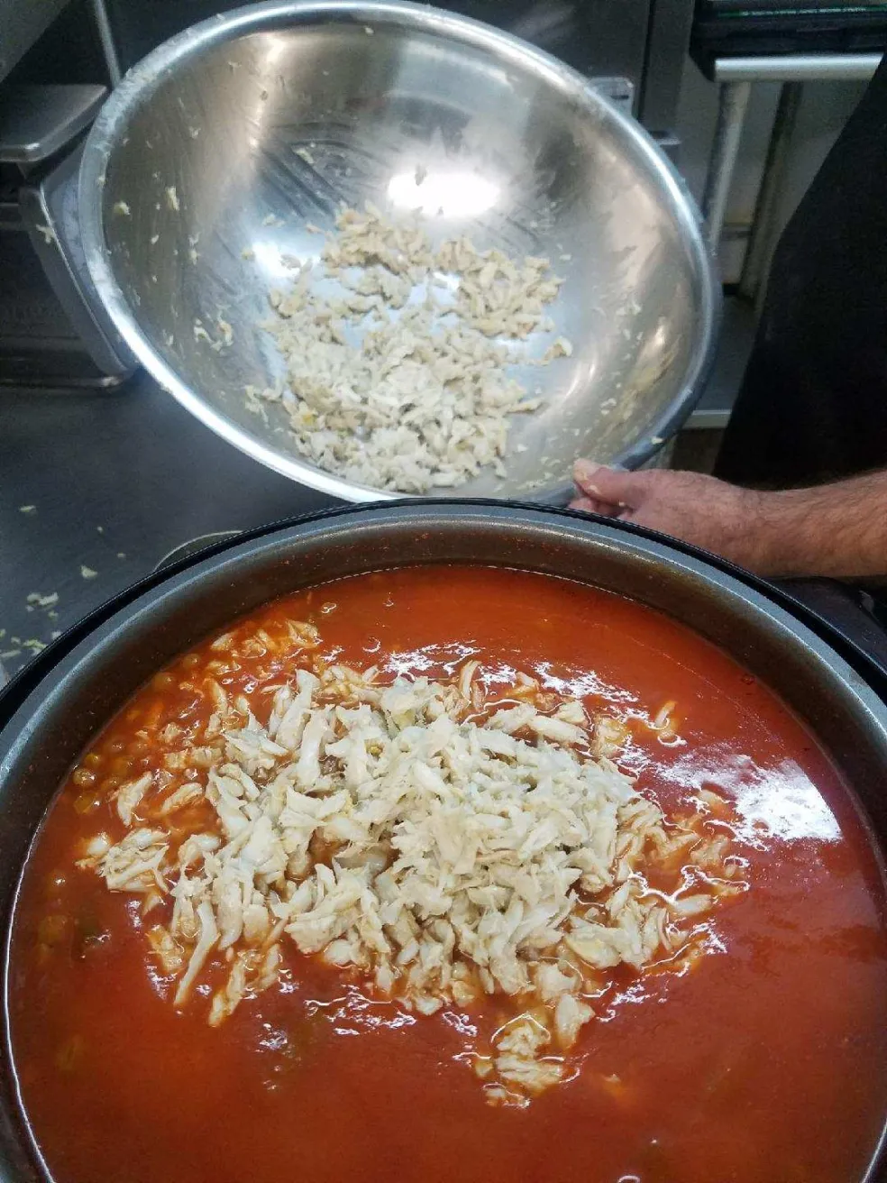 Making Eric's Maryland Crab Soup Fresh Daily