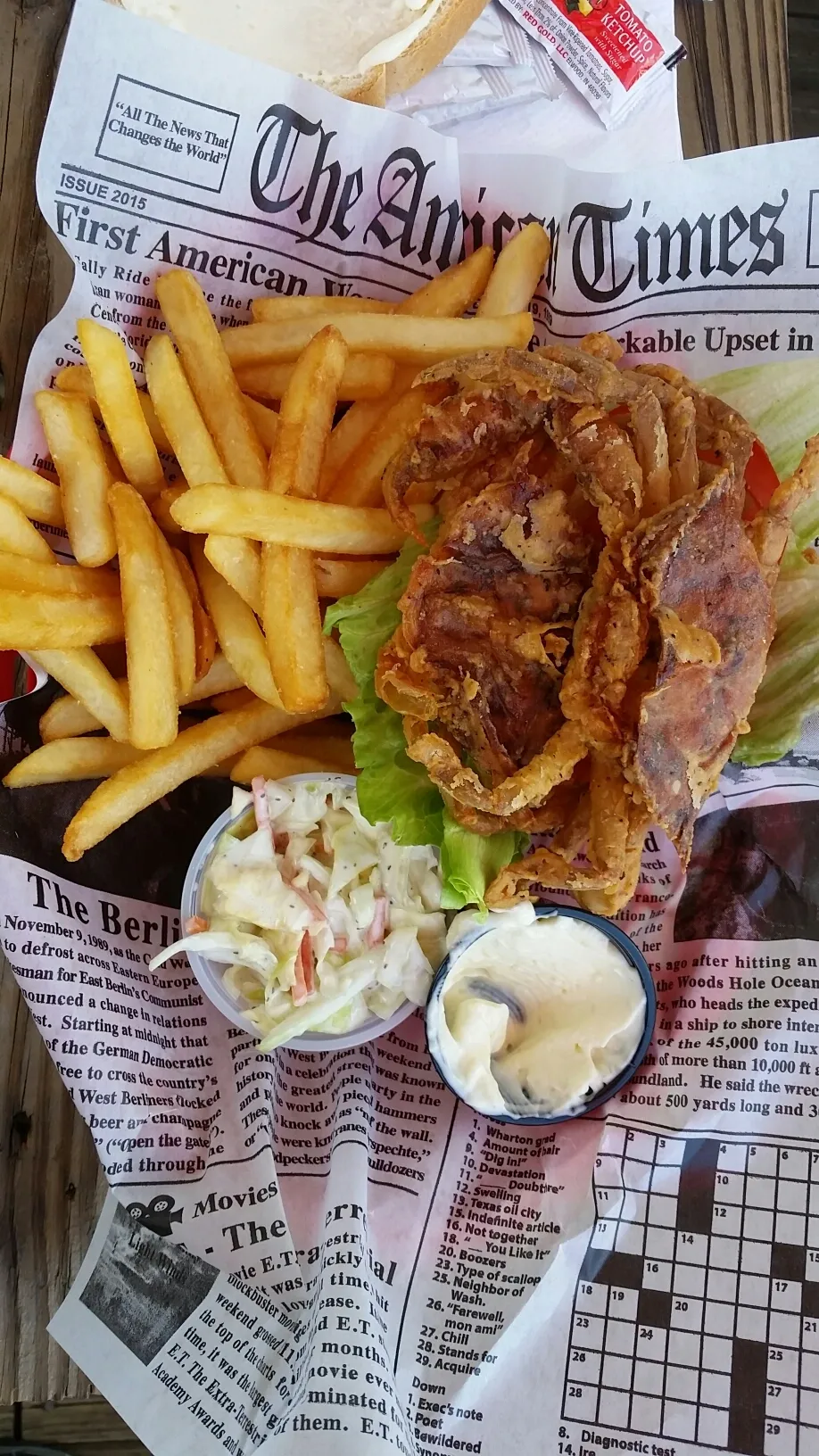 Soft Shell Crab with Fries & Coleslaw